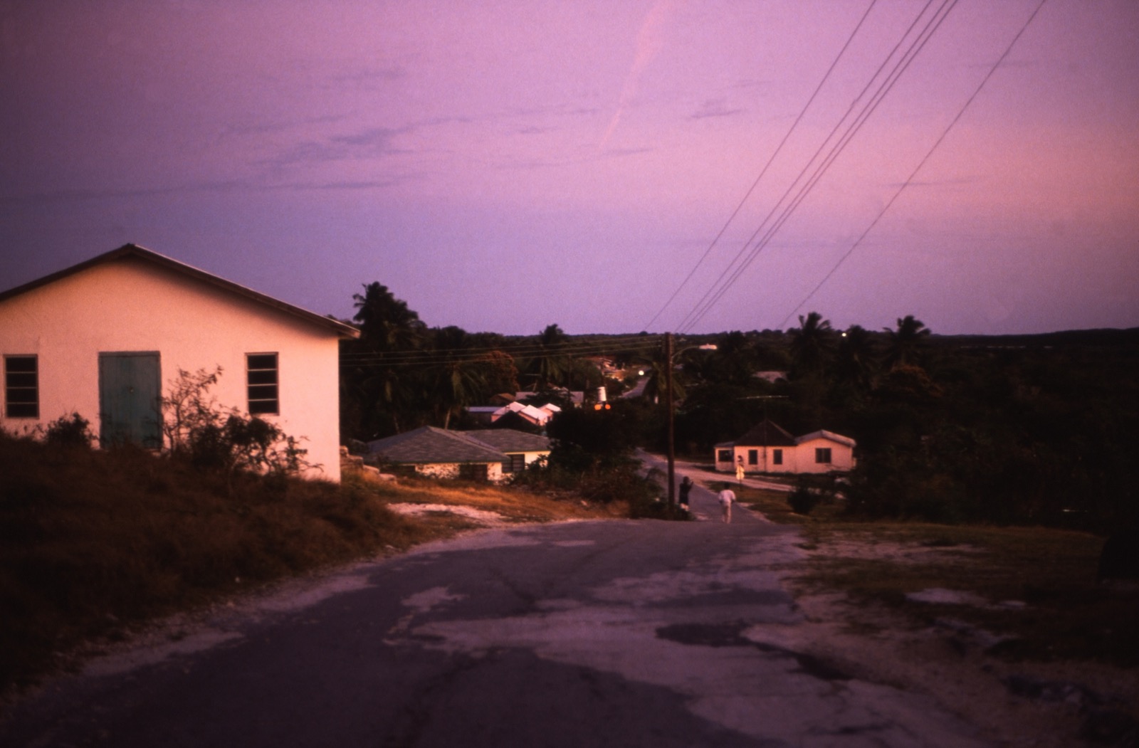 George Town on Great Exuma, Bahamas, photographed in the evening